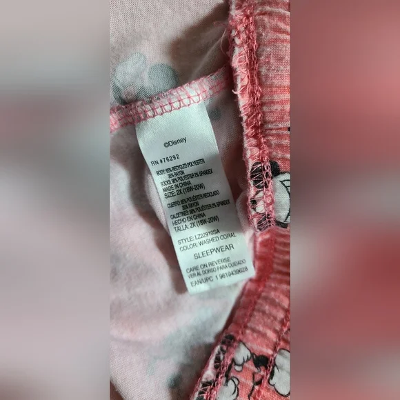 Disney 2X sleepwear Mickey Mouse shorts‎ washed coral - Picture 3 of 6